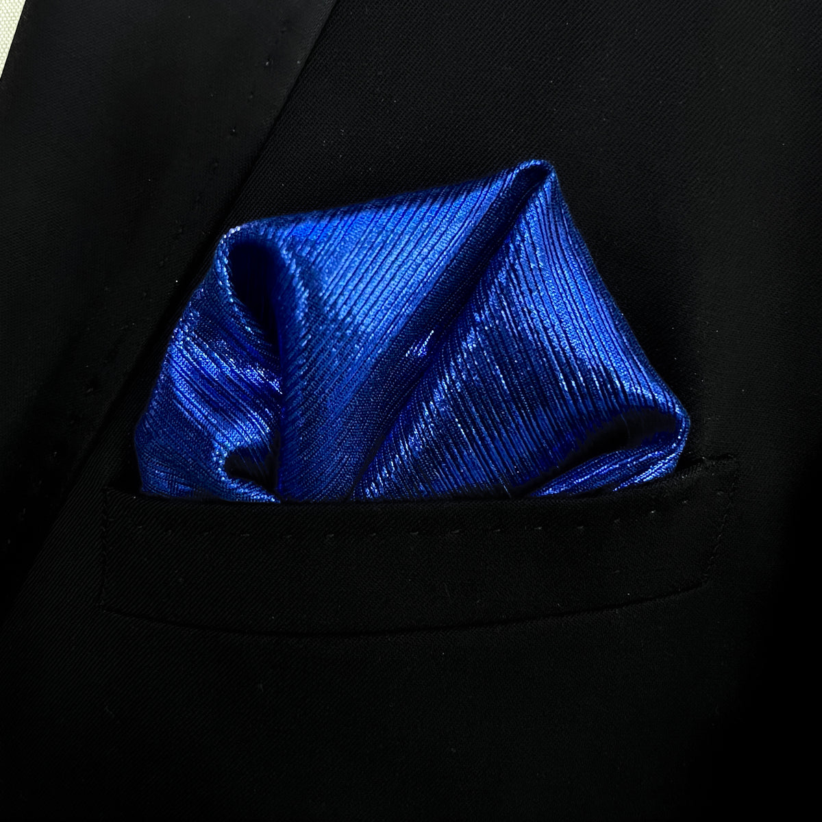 Cobalt Lustre Pocket Square STUDIO MINC