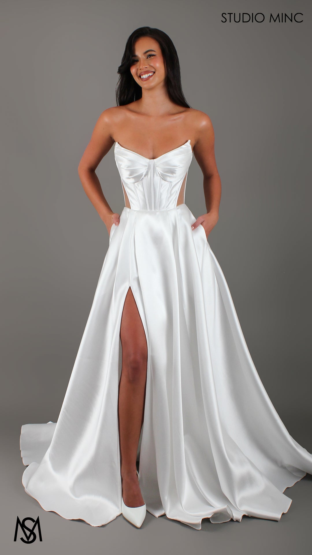 Lunar Satin Mini Dress Lunar - White Wedding Dress Royal Blue Dress -  One-Shoulder Mini Dress - Backless Satin Dress - Lulus