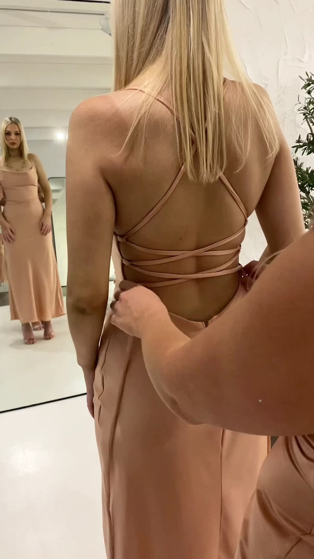 Bliss - Rose Gold Bridesmaid Dress