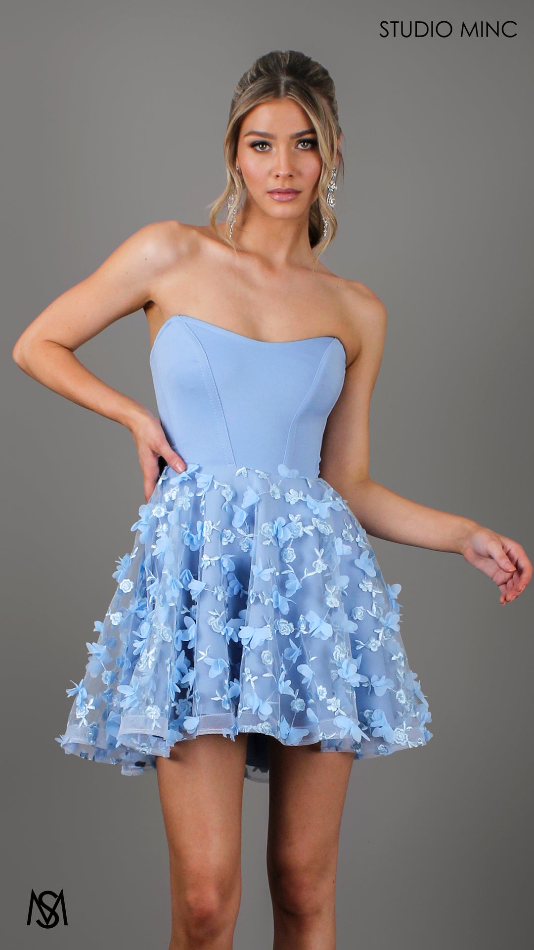 Florence - Baby Blue Mini Dress | Corset Lace up Party – STUDIO MINC